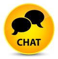 Chat elegant yellow round button