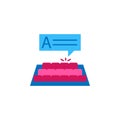 Chat, keyboard color icon. Element of color chat icon. Premium quality graphic design icon. Signs and symbols collection icon for