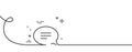 Chat line icon. Speech bubble sign. Continuous line with curl. Vector Royalty Free Stock Photo