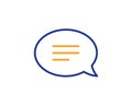 Chat line icon. Speech bubble sign. Vector Royalty Free Stock Photo