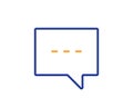 Chat line icon. Speech bubble sign. Vector Royalty Free Stock Photo