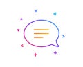 Chat line icon. Speech bubble sign. Vector Royalty Free Stock Photo