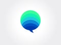 Chat Logo Icon. Gradient, Color Steps Royalty Free Stock Photo