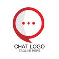 Chat logo, red speech bubble