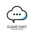 Chat logo, speech bubble in cloud form