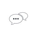 Chat mail mesage icon. vector line flat simple symbol