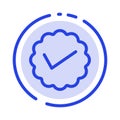 Chat, Media, Message, Social, Twitter Blue Dotted Line Line Icon