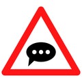Chat Message Danger Vector Icon Flat Illustration Royalty Free Stock Photo