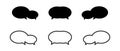 Chat message icon set, Chat speech bubbl