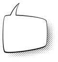Chat message in retro comic style. Empty speech bubble Royalty Free Stock Photo