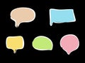 Chat message set icon. Vector illustration. Eps 10 Royalty Free Stock Photo