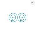 Chat Message, speech, Conversation logo or icon vector isolated