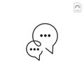 Chat Message, speech, Conversation logo or icon vector isolated