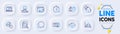 Chat message, Winner podium and Diagram graph line icons for web app. Pictogram icon. Vector