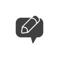 Chat message write vector icon