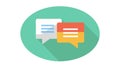Chat Messages Communication Bubbles Flat Design UI UX Element, vector design Generative AI Royalty Free Stock Photo