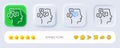 Chat Messages line icon. Conversation sign. Neumorphic buttons. Vector