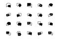 Chat Messages Line Vector Icons 3