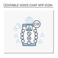 Chat moderator line icon Royalty Free Stock Photo