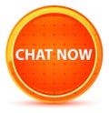 Chat Now Natural Orange Round Button Royalty Free Stock Photo
