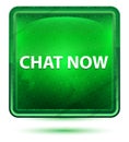 Chat Now Neon Light Green Square Button