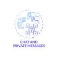 Chat and private messages concept icon