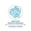 Chat and private messages concept icon