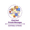 Chat and private messages concept icon