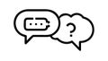 Chat and Question Bubble for Interactive Support, vector design Generative AI Royalty Free Stock Photo