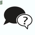 Chat, question icon. One of set web icons eps10 Royalty Free Stock Photo