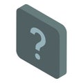 Chat question sign icon, isometric style Royalty Free Stock Photo