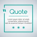 Chat or quote square template. Quotes form and speech box isolated on modern background. Vector illustration.