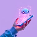 Chat Robot Emerging from Smartphone