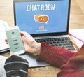 Chat Room Online Messaging Communication Connection Technology C Royalty Free Stock Photo