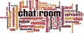 Chat room word cloud Royalty Free Stock Photo