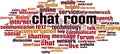 Chat room word cloud Royalty Free Stock Photo
