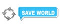 Shifted Save World Conversation Cloud and Linear Recycle Icon Royalty Free Stock Photo
