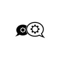 Chat Settings Flat Vector Icon Royalty Free Stock Photo