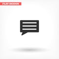 Chat sms vector icon , lorem ipsum Flat design Royalty Free Stock Photo