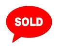 Chat SOLD Colored Cloud Message Royalty Free Stock Photo