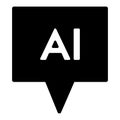 Chat solid icon. Artificial intelligence vector illustration isolated on white. Chatbot glyph style design, designed for