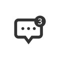 Chat speech bubble and dialog balloon line style vector icon
