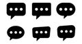 Chat Speech Bubble Icon Set Royalty Free Stock Photo