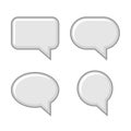 Chat and Speech Bubble Iicons Set on White Background. Vector Royalty Free Stock Photo
