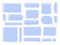 Chat speech bubbles. Geometric thought balloons, clouds for messages or dialogue chats vector isolated set Royalty Free Stock Photo