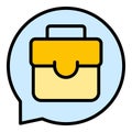 Chat suitcase icon vector flat Royalty Free Stock Photo