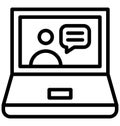 Chat Support Isolated Vector Icon That can be easily Modified or Edited. Royalty Free Stock Photo