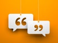 Chat symbol and Quotation Mark