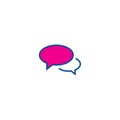 Chat thin line color icon. Icon for web and user interface