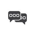 Chat thread multiple bubble solid icon Royalty Free Stock Photo